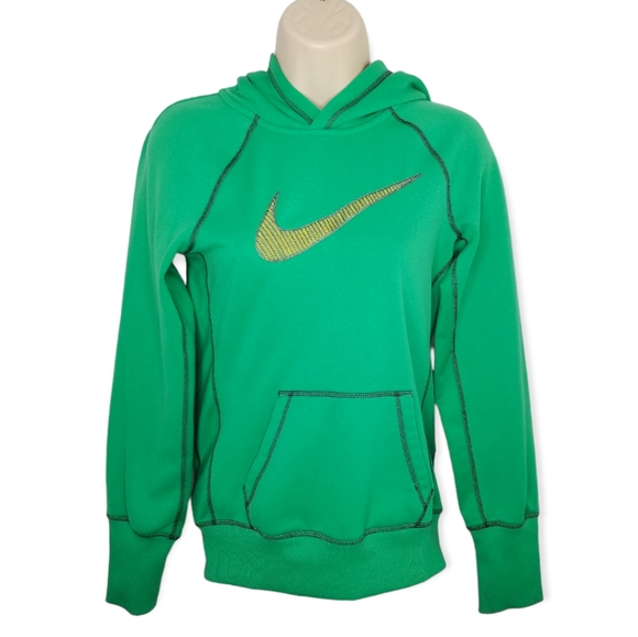 Nike Tops - Nike Therma Fit Green Long Sleeve Hoodie Women's Size XS